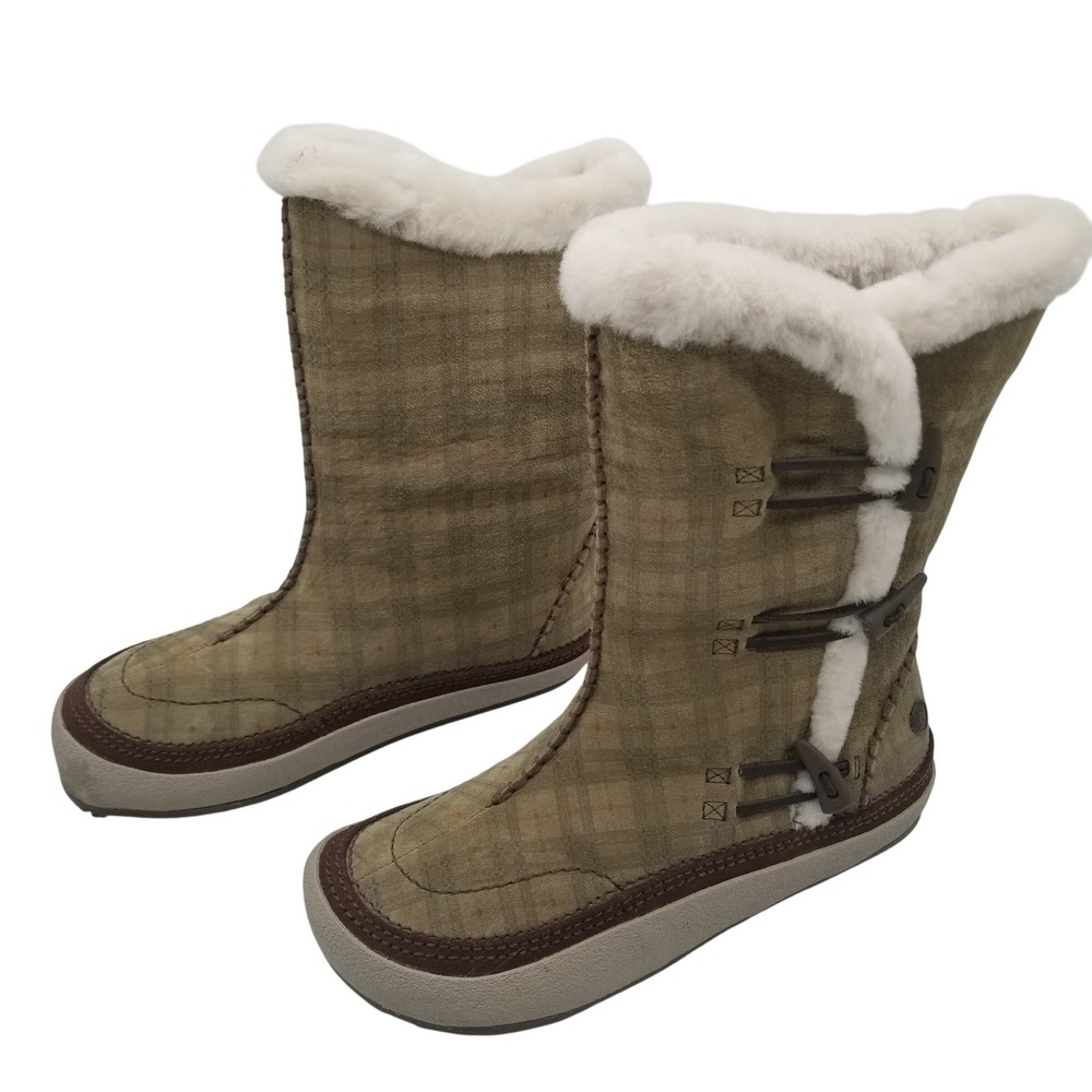 Merrell Spirit Tibet High Sage Women 7.5 Winter Boots Plaid Thinsulate J20048‎